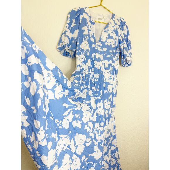 Tuckernuck Hyacinth House Blue & White Floral Cisco Maxi Dress Sz Small Coquette - Picture 12 of 14